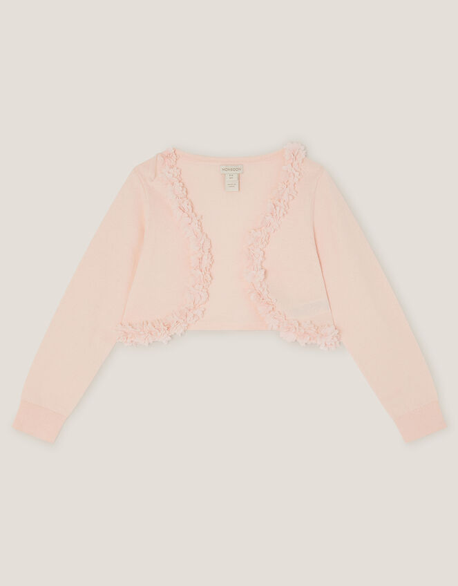 Appliqué Floral Cardigan, Pink (PINK), large