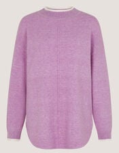Tori Oversized Tipped Jumper, Purple (LILAC), large