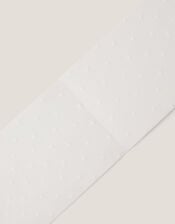 Semi-Sheer Spotty Tights, White (WHITE), large