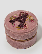 Initial Embellished Jewellery Box, Pink (PINK), large