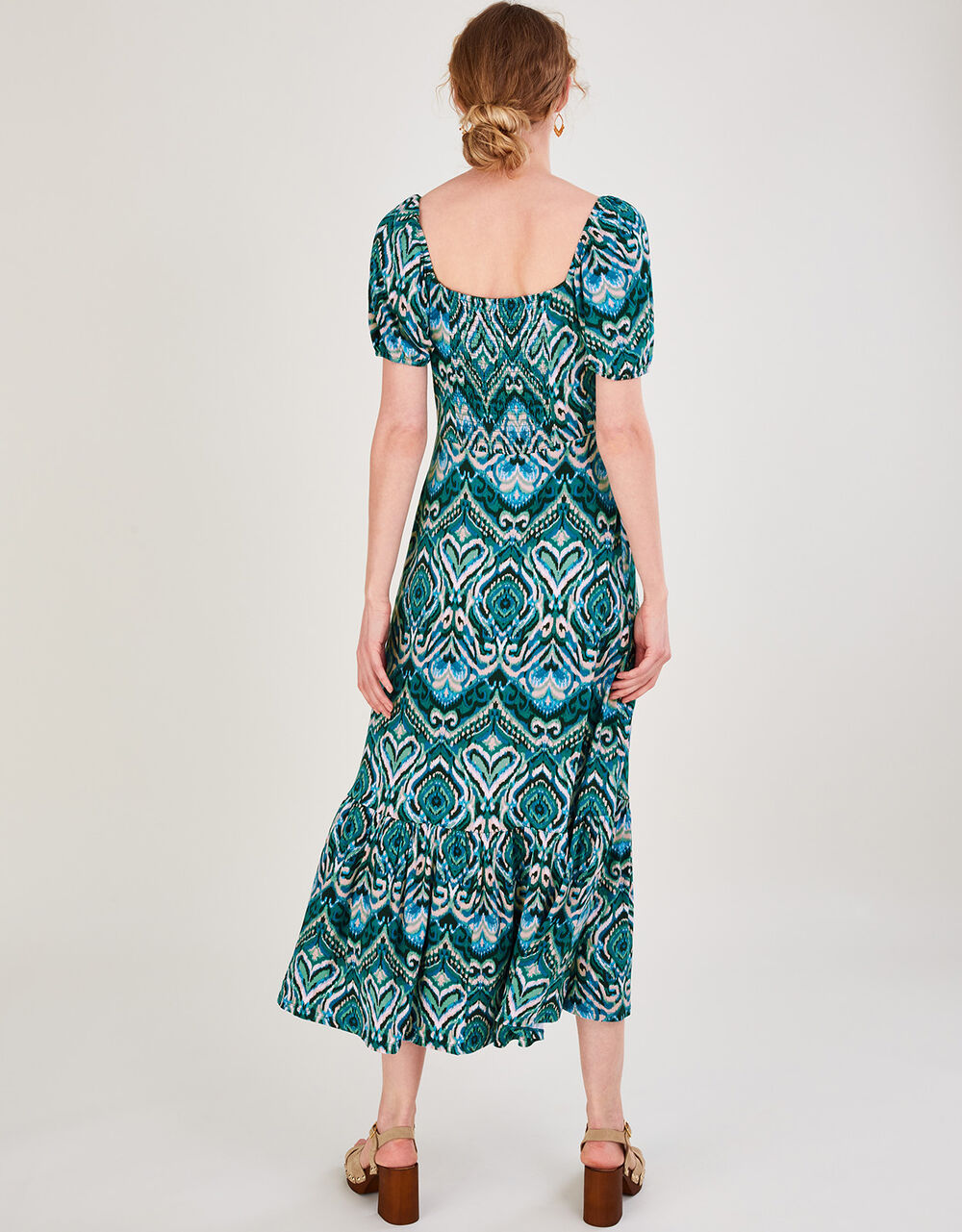 Tie Front Maxi Jersey Dress with LENZING™ ECOVERO™ Teal Casual & Day