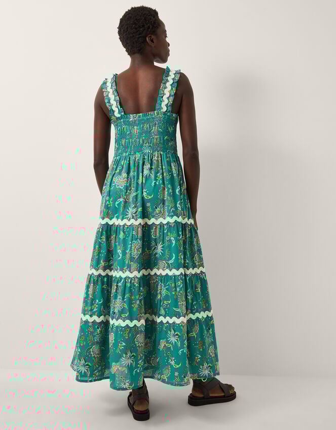 Saoirse Floral Smocked Maxi Dress, SEA GREEN, large