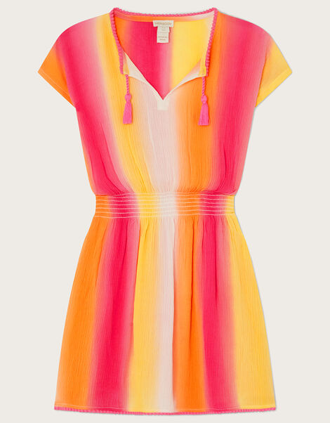 Colourblock Kaftan Dress	, Yellow (YELLOW), large