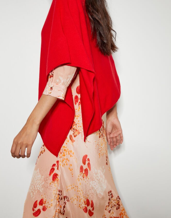 Carly Poncho, Red (RED), large