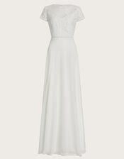 Angela Lace Wedding Dress, Ivory (IVORY), large