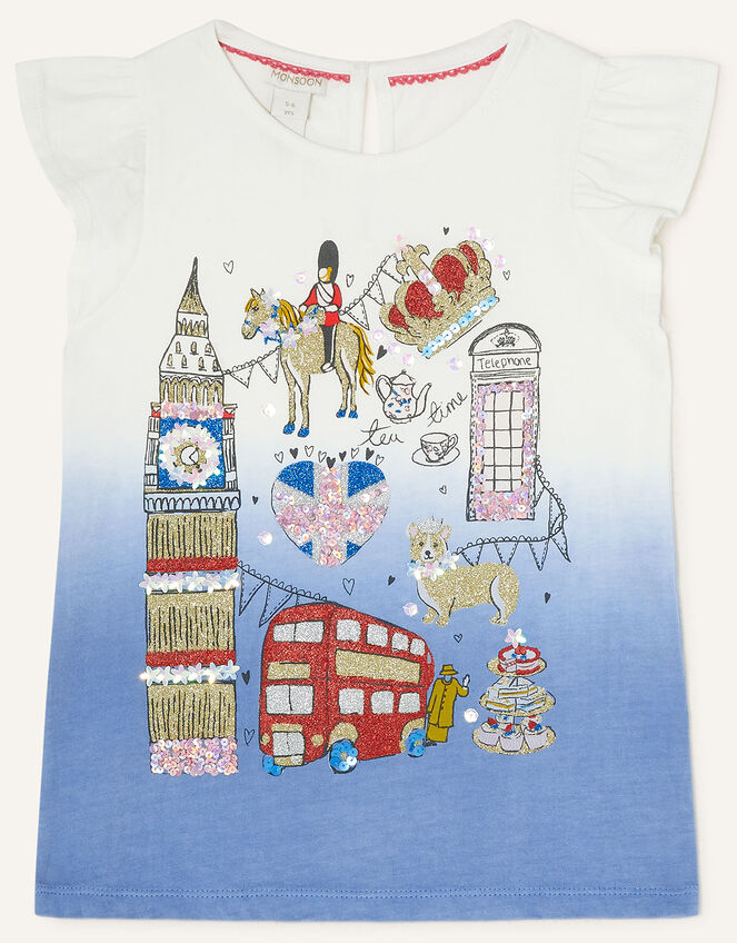 Jubilee London Scene T-Shirt, Blue (BLUE), large