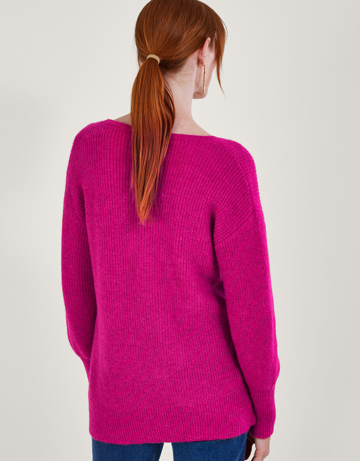 Pippa Wrap Sweater Pink Sweaters Monsoon US