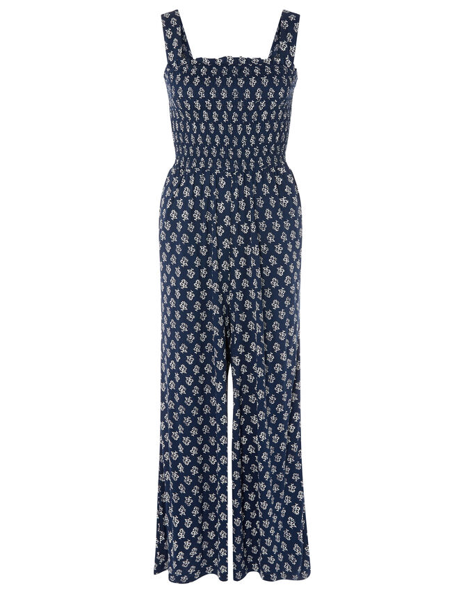 Printed Jumpsuit, Blue (NAVY), large