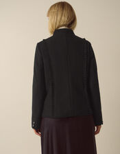 Mallory Military Jacket, Black (BLACK), large