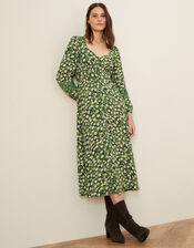 Rosalyn Rose Printed Dress, Green (GREEN), large