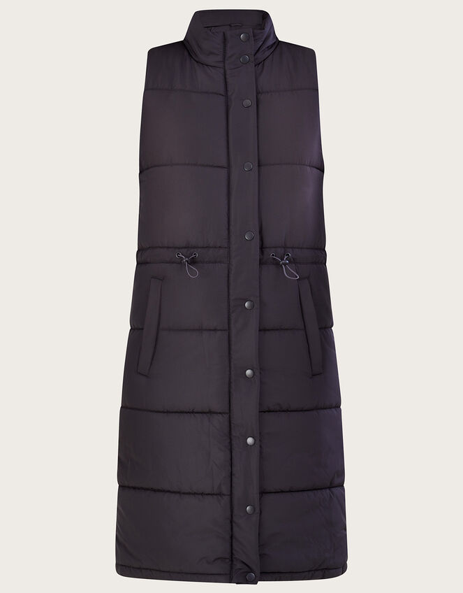 Holley Padded Longline Gilet, Grey (CHARCOAL), large