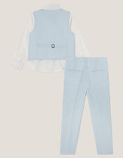 4-Piece Suit Set with Bow Tie, Blue (BLUE), large