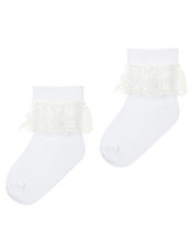 2 Pack Lace Socks, Pink (PINK), large