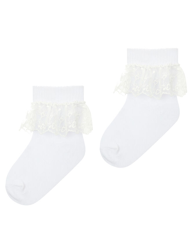 2 Pack Lace Socks, Pink (PINK), large