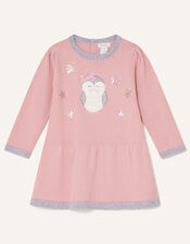 Baby Owl Knit Dress, Pink (PINK), large