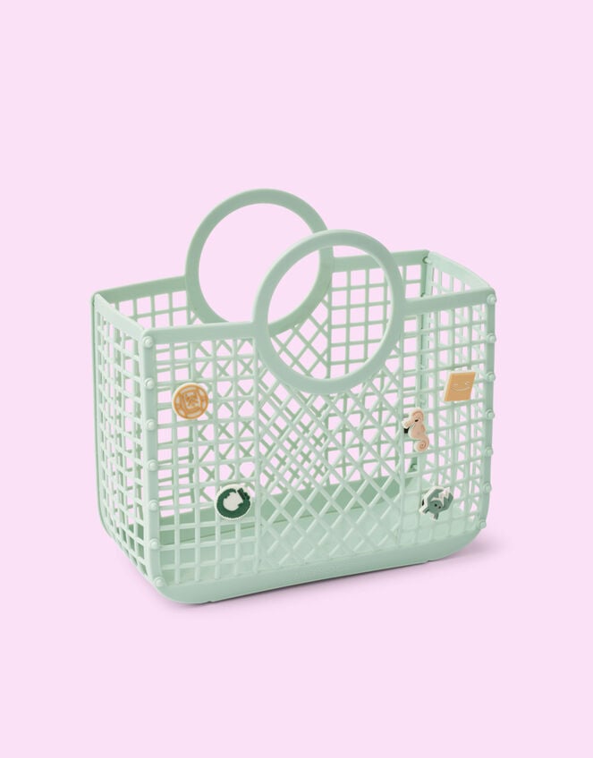Liewood Charm Basket Bag, Green (LIGHT GREEN), large