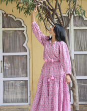 Dilli Grey Nina Floral Blouse, Pink (PINK), large