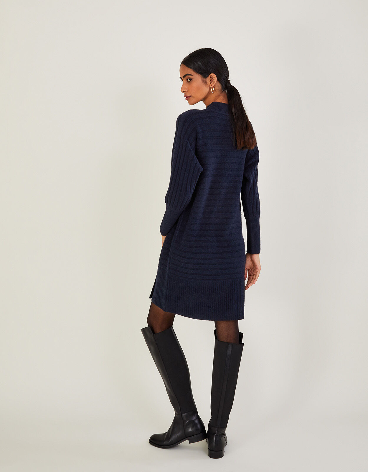 Navy sales knit dress