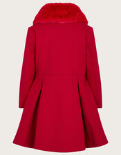 Ruffle Smart Coat, Red (RED), large