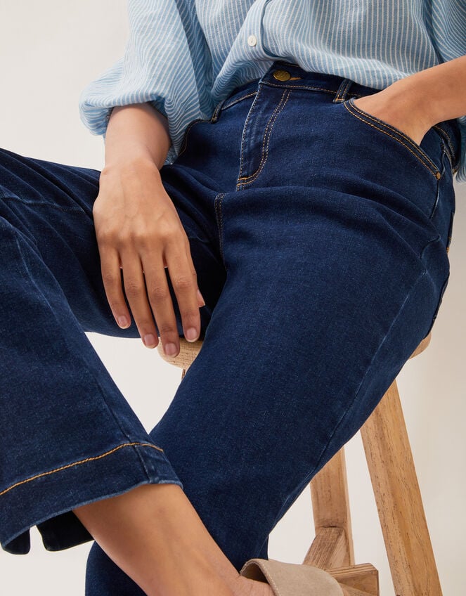 Safaia 7/8 Denim Jeans, Blue (INDIGO), large