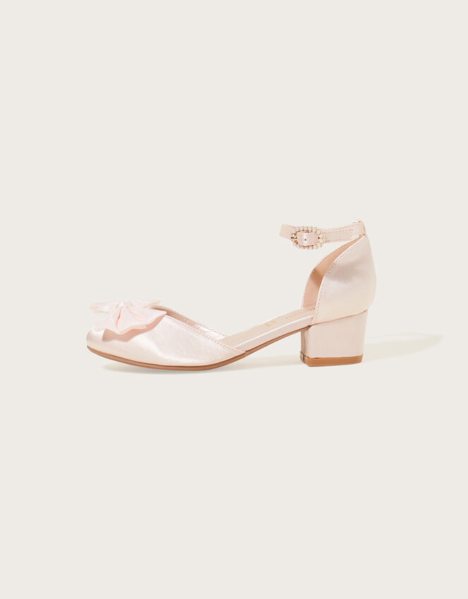 Kali Satin Bow Two-Part Heels, Pink (PINK), large