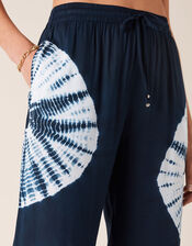 Tie-Dye Wide Leg Trousers in LENZING™ ECOVERO™, Blue (NAVY), large