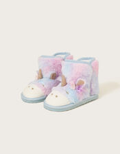 Rainbow Unicorn Slipper Boots, Multi (MULTI), large