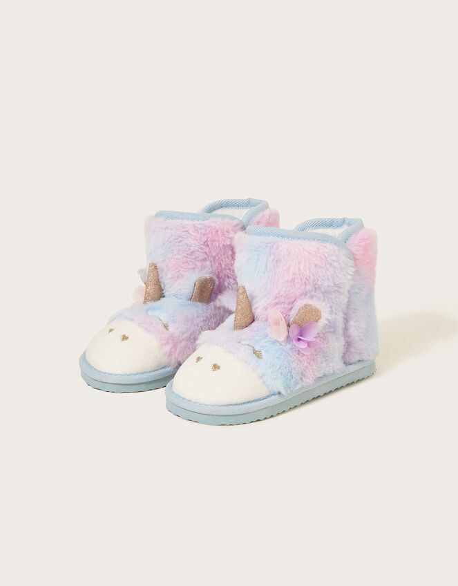Rainbow Unicorn Slipper Boots, Multi (MULTI), large
