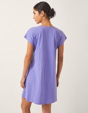 Jodie Tassel Beach Tunic Mini Dress, AMETHYST, large