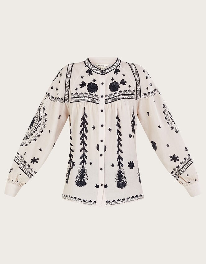Floral Blouse, Ivory (IVORY), large