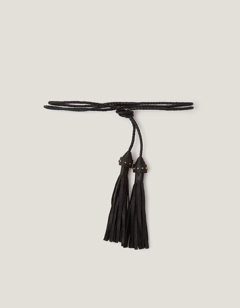 Leather Tassel Belt, , large