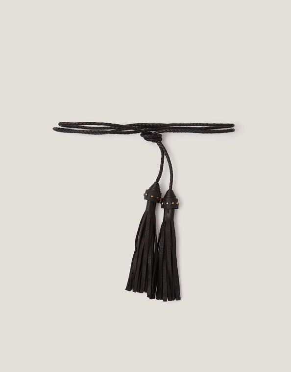 Leather Tassel Belt, , large