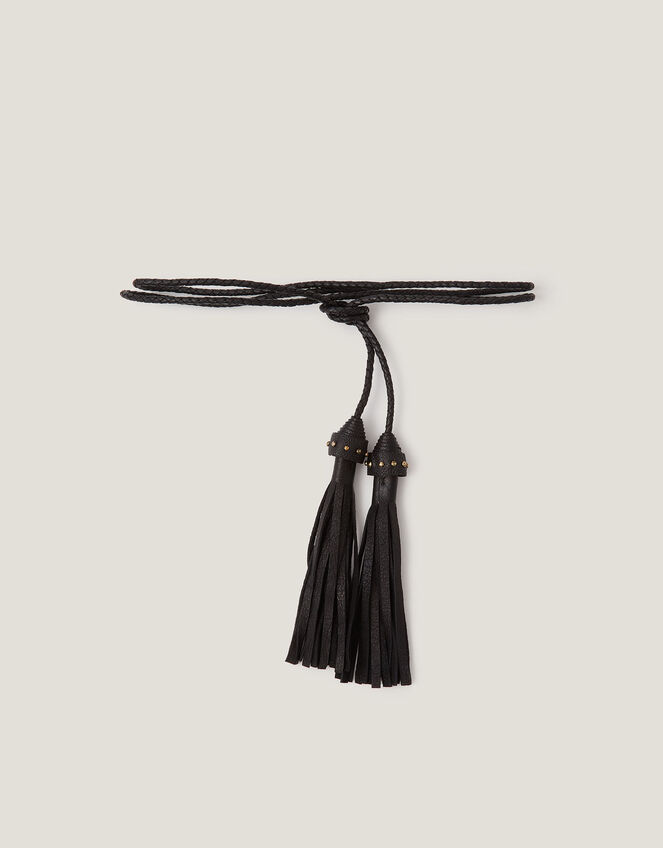 Leather Tassel Belt, , large