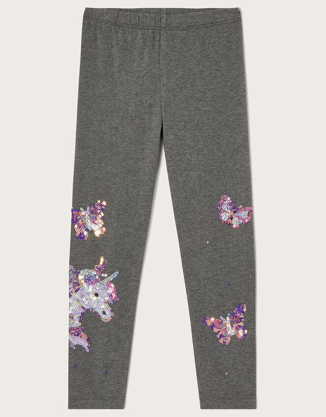 Unicorn Butterfly Leggings, Grey (GREY), large