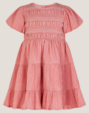 Baby Smocked Puff Sleeve Dress, Pink (PINK), large