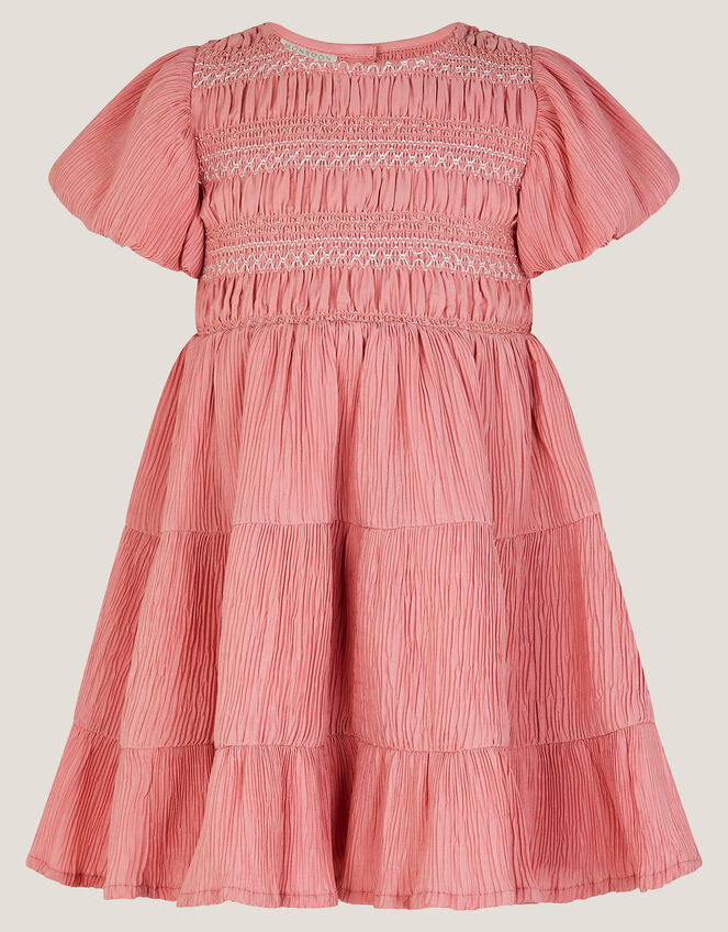 Baby Smocked Puff Sleeve Dress, Pink (PINK), large