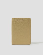 Faux Leather Passport Holder, Gold (GOLD), large