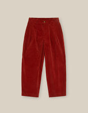 Mabel Corduroy Barrel Leg Trousers, Cognac (COGNAC), large