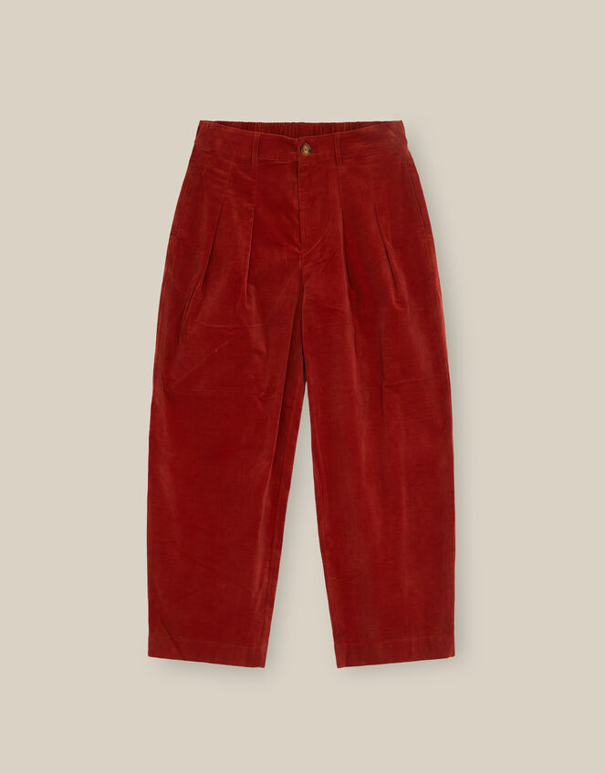 Mabel Corduroy Barrel Leg Trousers, Cognac (COGNAC), large