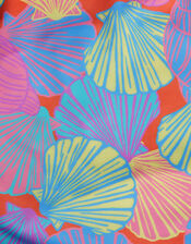 Shell Print Ruched Swimsuit, Multi (MULTI), large