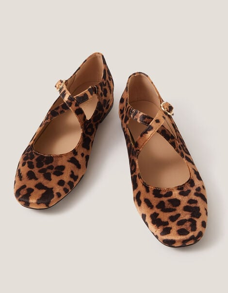 Erin Leopard Print Ballet Flats, Natural (NEUTRAL), large