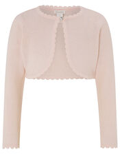 Niamh Sparkle Knit Cardigan with Crystal Button, Pink (PINK), large