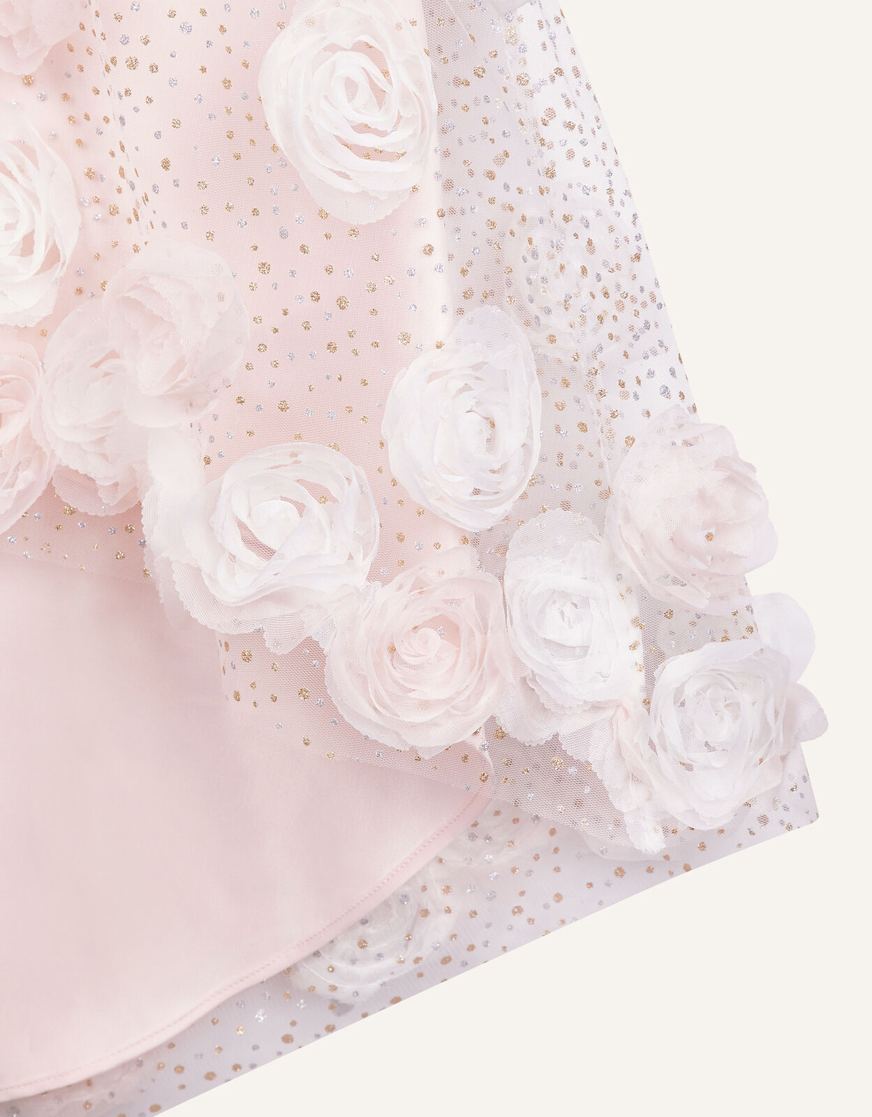 Sparkle 3D Flower Dress Pink