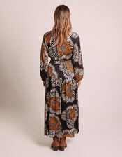 Traffic People Blame Floaty Floral Maxi Dress, Black (BLACK), large