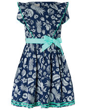 Naomi Fruit Print Dress in Organic Cotton, , large