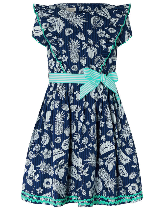 Naomi Fruit Print Dress in Organic Cotton, , large