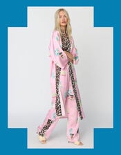 Crās Hawaii Printed Leopard Side-Stripe Trousers, Pink (PINK), large