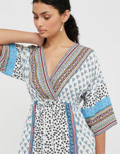 Dahlia Printed Kaftan in LENZING™ ECOVERO™ , Ivory (IVORY), large