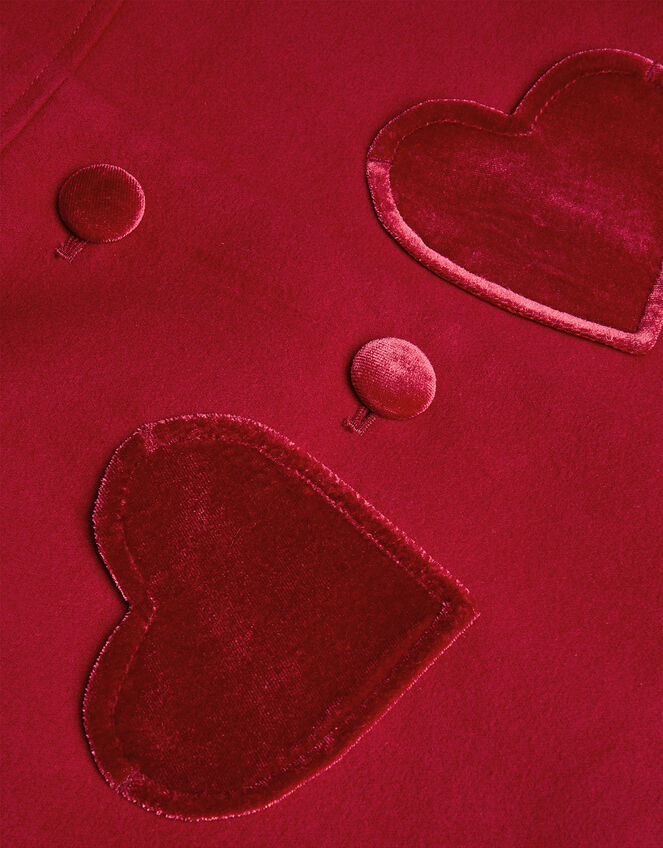 Baby Heart Velvet Pocket Coat, Red (RED), large