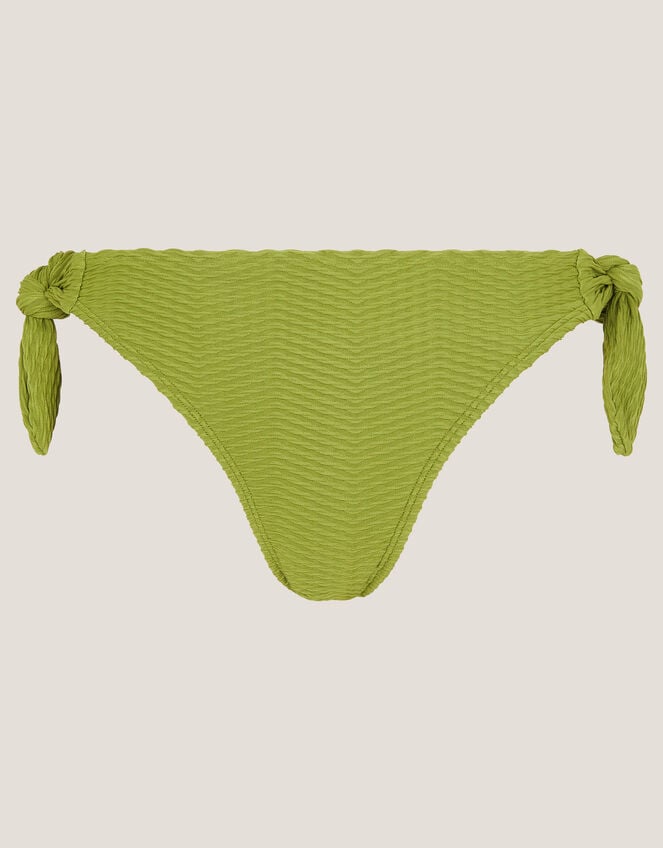 Alina Rib Tie-Side Bikini Bottom, Green (GREEN), large